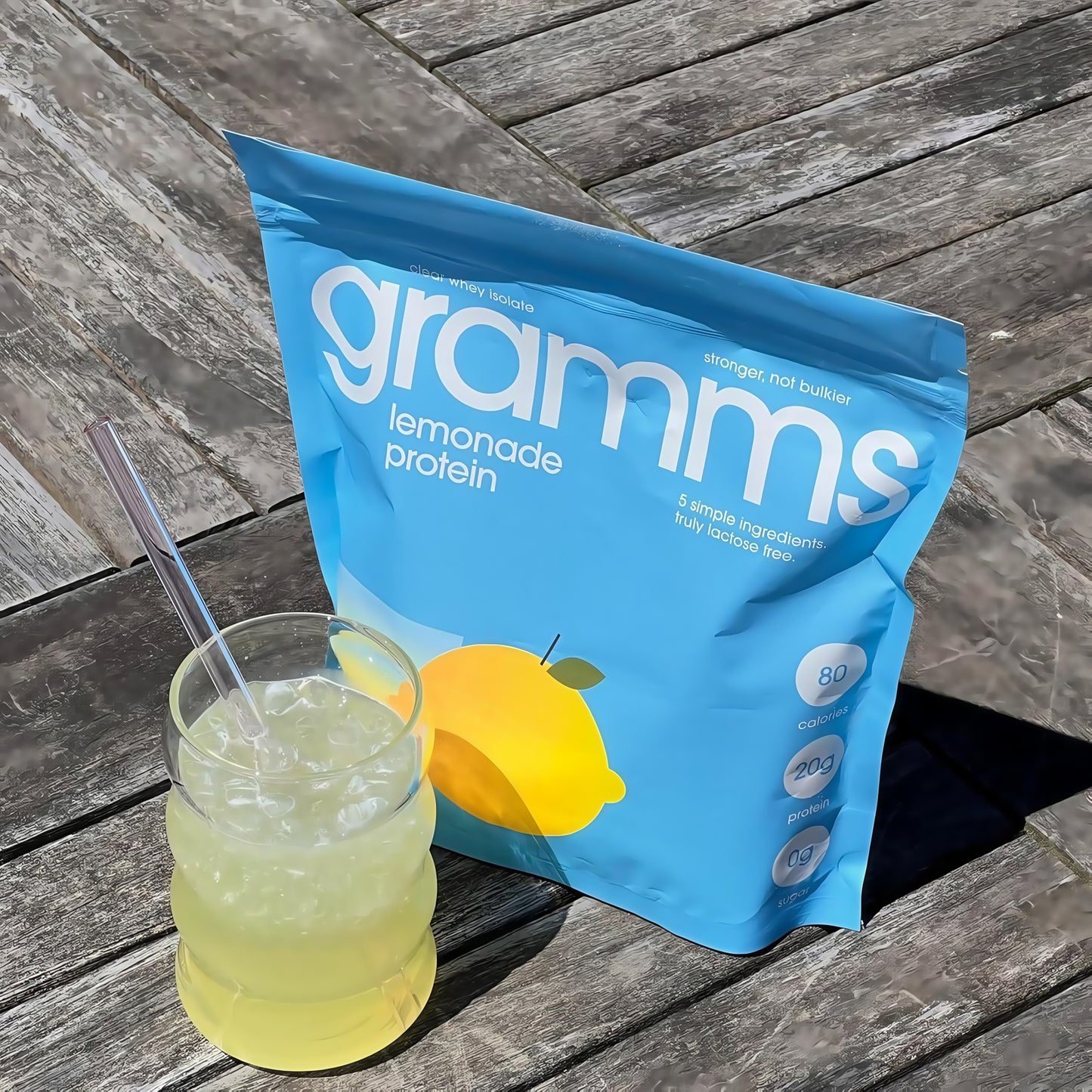 Gramms Clear Protein Powder Lemonade 20g Protein for Women 18 Servings