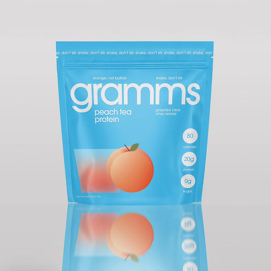 Gramms Clear Protein Powder Peach Tea 20g Protein for Women 18 Servings